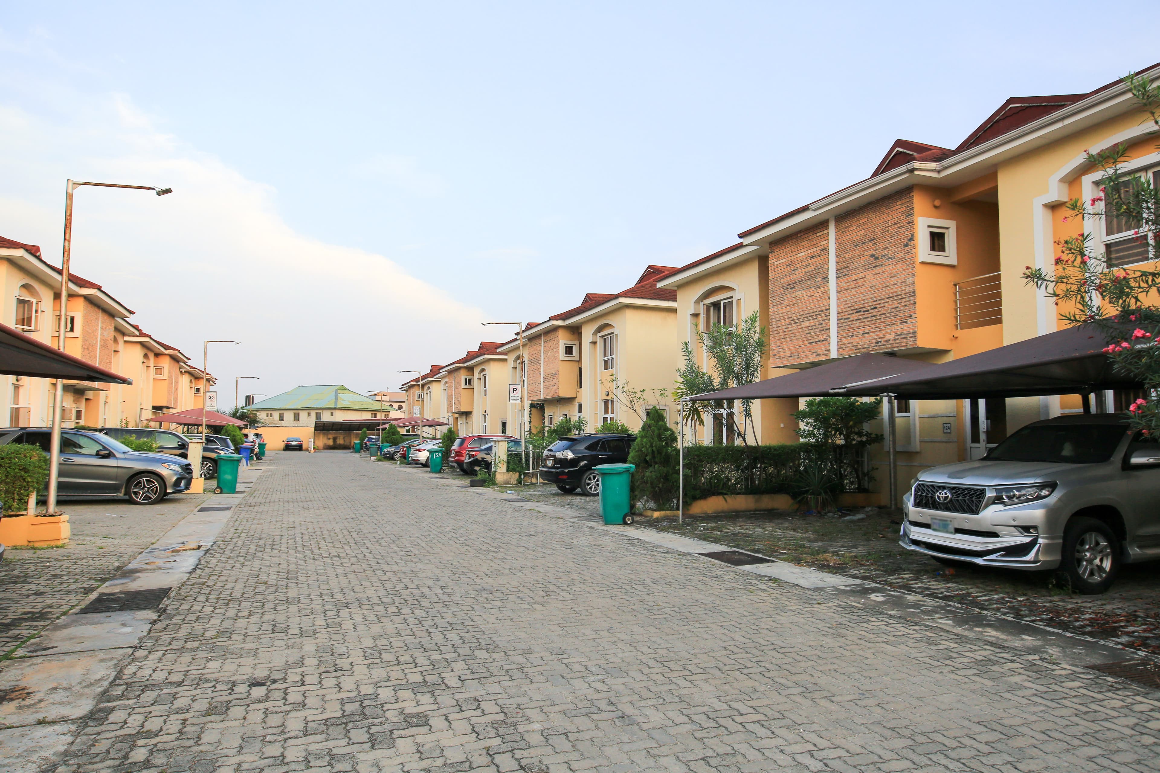 Modern apartment complex exterior